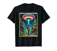Souvenir drôle du Parc National de Sequoia UFO Sasquatch T-Shirt Graphique avec Valeur