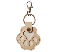 Souvenir Du Chat Poils, Cat Hair Collector Keychains, Boite Souvenir Pour Poils D'animaux De Compagnie, Pochette De Rangement, Porte-clés Commémoratif En Cuir En Forme De Patte De Chien Et Chat