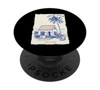 Souvenir du Costa Rica Pura Vida Vintage Beach Art PopSockets PopGrip Adhésif