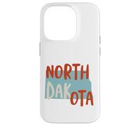 Souvenir du Dakota du Nord des États-Unis, ND de l'état du Dakota du Nord Coque pour iPhone 14 Pro