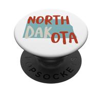 Souvenir du Dakota du Nord des États-Unis, ND de l'état du Dakota du Nord PopSockets PopGrip Adhésif