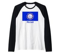 Souvenir du Drapeau américain du Dakota du Sud Mitchell Manche Raglan