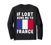 Souvenir du Drapeau de la France - Si Perdu, envoyez-Moi en France Manche Longue