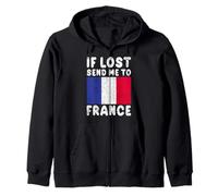 Souvenir du Drapeau de la France - Si Perdu, envoyez-Moi en France Sweat à Capuche