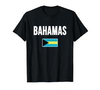 Souvenir du Drapeau des Bahamas T-Shirt Graphique avec Valeur, Homme, Noir, L