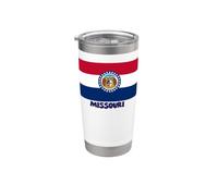 Souvenir du drapeau des États-Unis du Missouri Gobelet isotherme en acier inoxydable double paroi