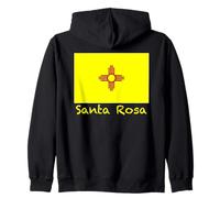 Souvenir du Drapeau des États-Unis du Nouveau-Mexique Santa Rosa Sweat à Capuche