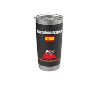 Souvenir du drapeau espagnol de Barcelone avec éclipses solaires Gobelet isotherme en acier inoxydable double paroi