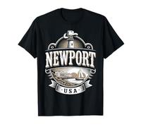 Souvenir du manoir Vintage du Phare de Newport Rhode T-Shirt
