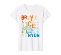 Souvenir du Parc National de Bryce Canyon Utah Bryce Canyon T-Shirt, Femme, Blanc, L