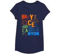 Souvenir du Parc National de Bryce Canyon Utah Bryce Canyon T-Shirt, Fille, Bleu Marine, M