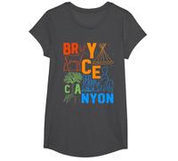 Souvenir du Parc National de Bryce Canyon Utah Bryce Canyon T-Shirt, Fille, Chiné Foncé, L
