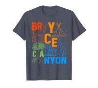Souvenir du Parc National de Bryce Canyon Utah Bryce Canyon T-Shirt, Homme, Bleu Chiné, 6XL