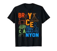Souvenir du Parc National de Bryce Canyon Utah Bryce Canyon T-Shirt, Homme, Noir, 6XL