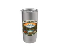 Souvenir du parc national du mont Rainier à Washington Gobelet isotherme en acier inoxydable double paroi