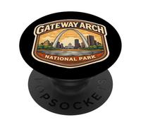 Souvenir du Parc National Gateway Arch Missouri PopSockets PopGrip Adhésif