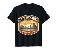 Souvenir du Parc National Gateway Arch Missouri T-Shirt Graphique avec Valeur