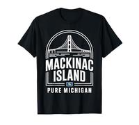 Souvenir du Pont Vintage de l'île Mackinac au Michigan T-Shirt