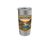 Souvenir du sentier du parc national de Massacre Rocks en Idaho et en Oregon Gobelet isotherme en acier inoxydable double paroi