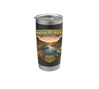 Souvenir du sentier du parc national de Massacre Rocks en Idaho et en Oregon Gobelet isotherme en acier inoxydable double paroi