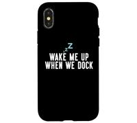 Souvenir du Voyageur de croisière Wake Me Up When We Dock Coque pour iPhone X/XS