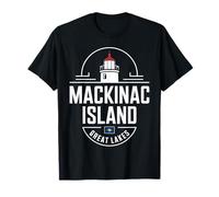 Souvenir d'un Phare Vintage de l'île Mackinac, dans Le Michigan T-Shirt