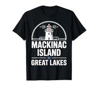 Souvenir d'un Phare Vintage de l'île Mackinac, dans Le Michigan T-Shirt