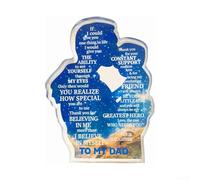 Souvenir en acrylique pour papa avec message émotionnel et option double silhouette pour père-fille ou père-fils (père-fils)