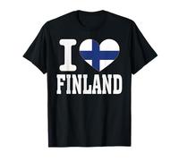 Souvenir en Forme de cœur avec Inscription « I Love Finlande » T-Shirt