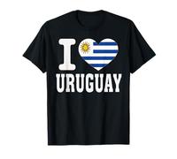 Souvenir en Forme de cœur avec Inscription « I Love Uruguay » T-Shirt