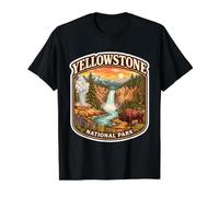 Souvenir en Plein air avec scène de Parc National de Yellowstone T-Shirt Graphique avec Valeur