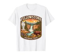 Souvenir en Plein air avec scène de Parc National de Yellowstone T-Shirt Graphique avec Valeur