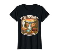Souvenir en Plein air avec scène de Parc National de Yellowstone T-Shirt Graphique avec Valeur