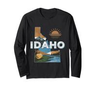Souvenir fluvial pittoresque des montagnes de pommes de terre de l'État de l'Idaho Manche Longue