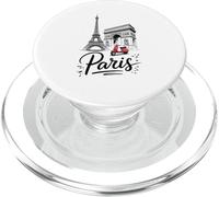 Souvenir Graphique d'art en Scooter des Monuments de Paris PopSockets PopGrip pour MagSafe