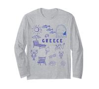 Souvenir Grec, icônes célèbres de Grèce, garçons et Filles Manche Longue
