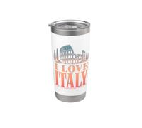 Souvenir I Love Italy Gobelet isotherme en acier inoxydable double paroi