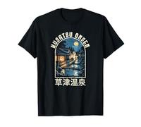 Souvenir Kanji des Sources Chaudes rétro de Kusatsu Onsen Gunma Japan T-Shirt