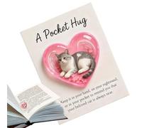 Souvenir Mémorial Du Chat | Ornement De Carte En Forme De Cœur Mignon Et Positif | Cartes Émotionnelles Pour Adultes - Pour Femmes, Filles, Adolescents, Noël, Vacances, Sympathie, Encouragement, Souti