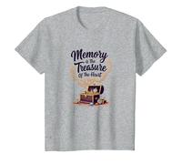 Souvenir nostalgique de la Sensibilisation à la maladie d'Alzheimer T-Shirt, Enfant, Gris Chiné, 12 Ans