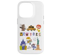 Souvenir pour Enfants New York City Taxi Hot Dogs pour garçons et Filles Coque pour iPhone 14 Pro