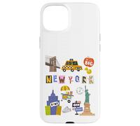 Souvenir pour Enfants New York City Taxi Hot Dogs pour garçons et Filles Coque pour iPhone 15 Plus