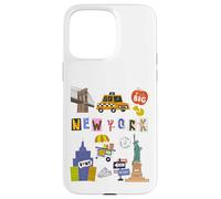 Souvenir pour Enfants New York City Taxi Hot Dogs pour garçons et Filles Coque pour iPhone 15 Pro Max
