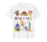 Souvenir pour Enfants New York City Taxi Hot Dogs pour garçons et Filles T-Shirt