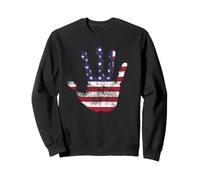 Souvenir rétro avec Drapeau américain Love America Sweatshirt