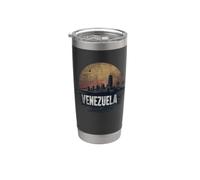 Souvenir rétro avec horizon du Venezuela Gobelet isotherme en acier inoxydable double paroi