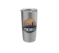Souvenir rétro avec horizon du Venezuela Gobelet isotherme en acier inoxydable double paroi