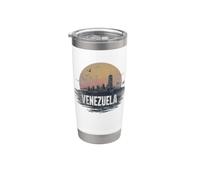 Souvenir rétro avec horizon du Venezuela Gobelet isotherme en acier inoxydable double paroi