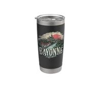 Souvenir rétro Bayonne Paysage Vintage Gobelet isotherme en acier inoxydable double paroi