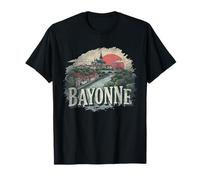 Souvenir rétro Bayonne Paysage Vintage T-Shirt